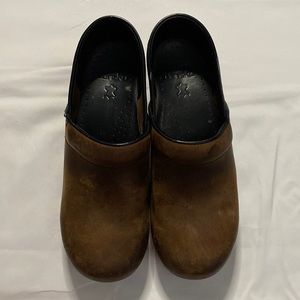 Dansko Brown Leather Clogs